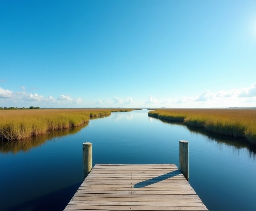 The Intracoastal Waterway and marsh near Ponte Vedra Beach