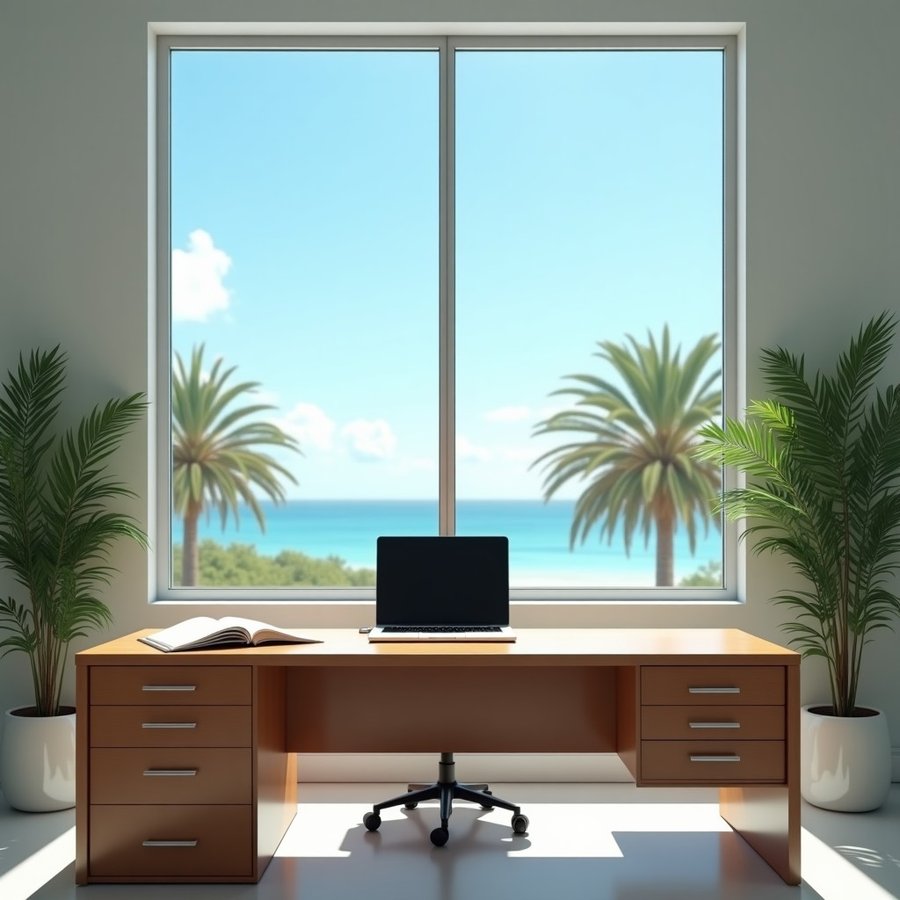 Bright orderly Florida small-business office