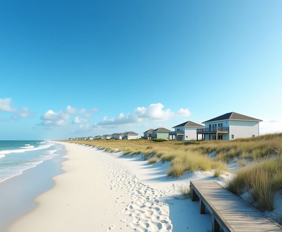 Oceanfront homes behind sea-oat dunes in Ponte Vedra Beach